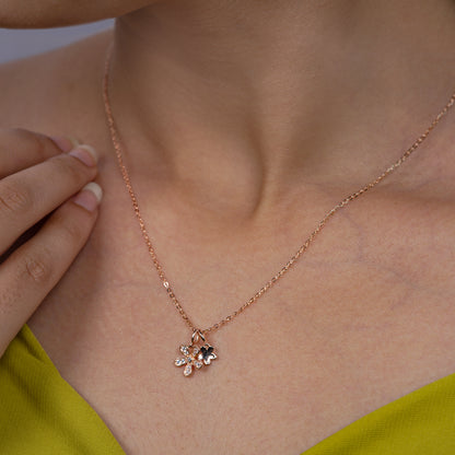 Blossom Kiss Floral Charm Necklace