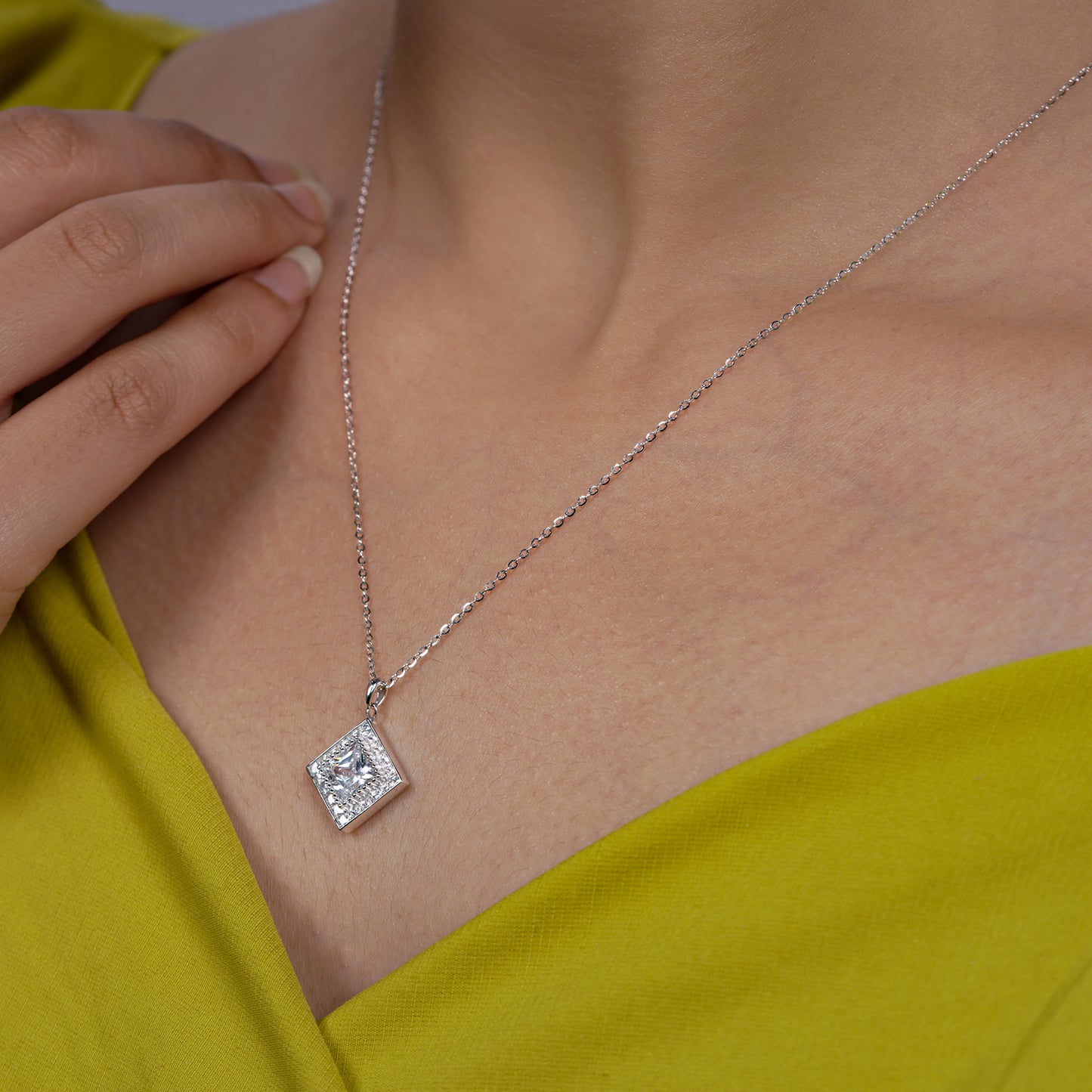 Regal Square Radiance Necklace
