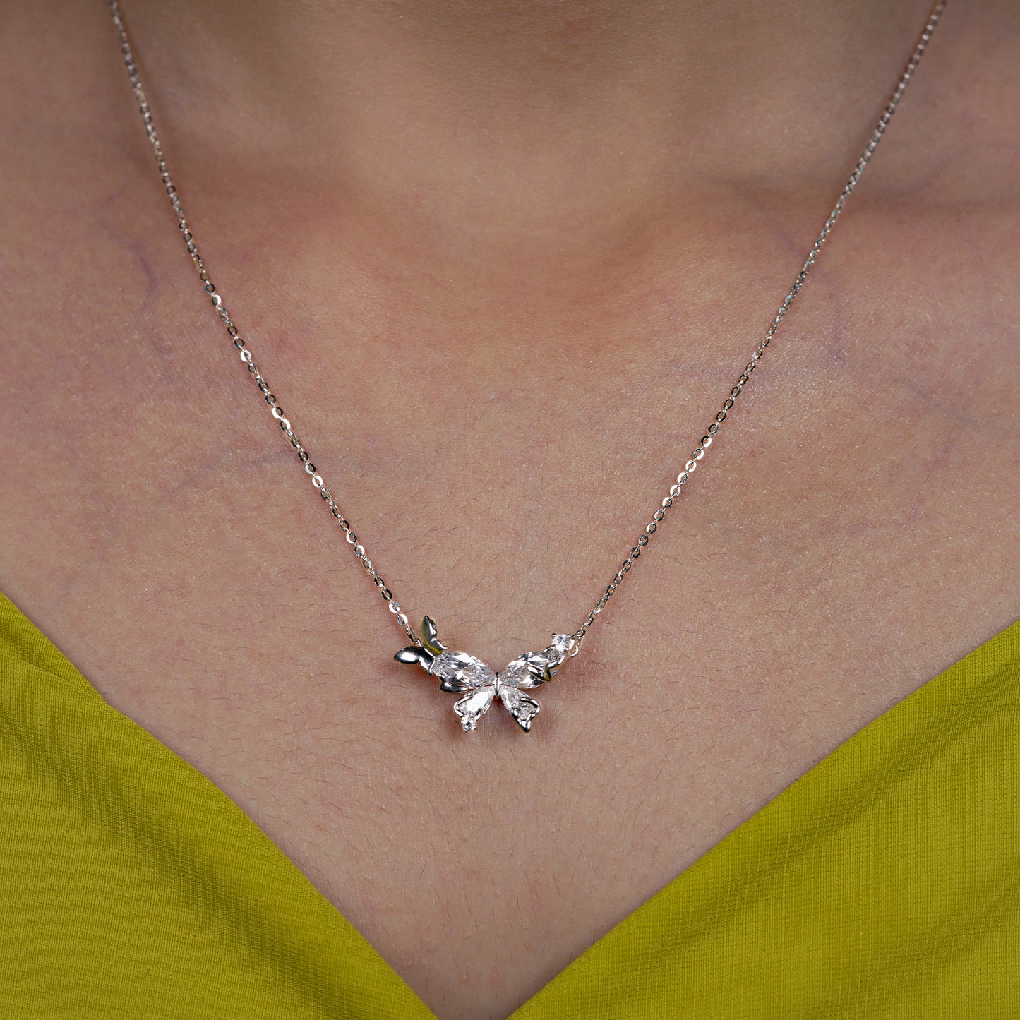 Crystal Wings Butterfly Necklace