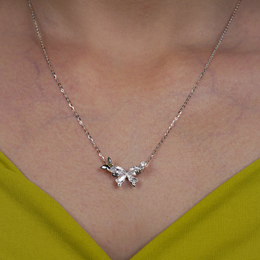 Crystal Wings Butterfly Necklace