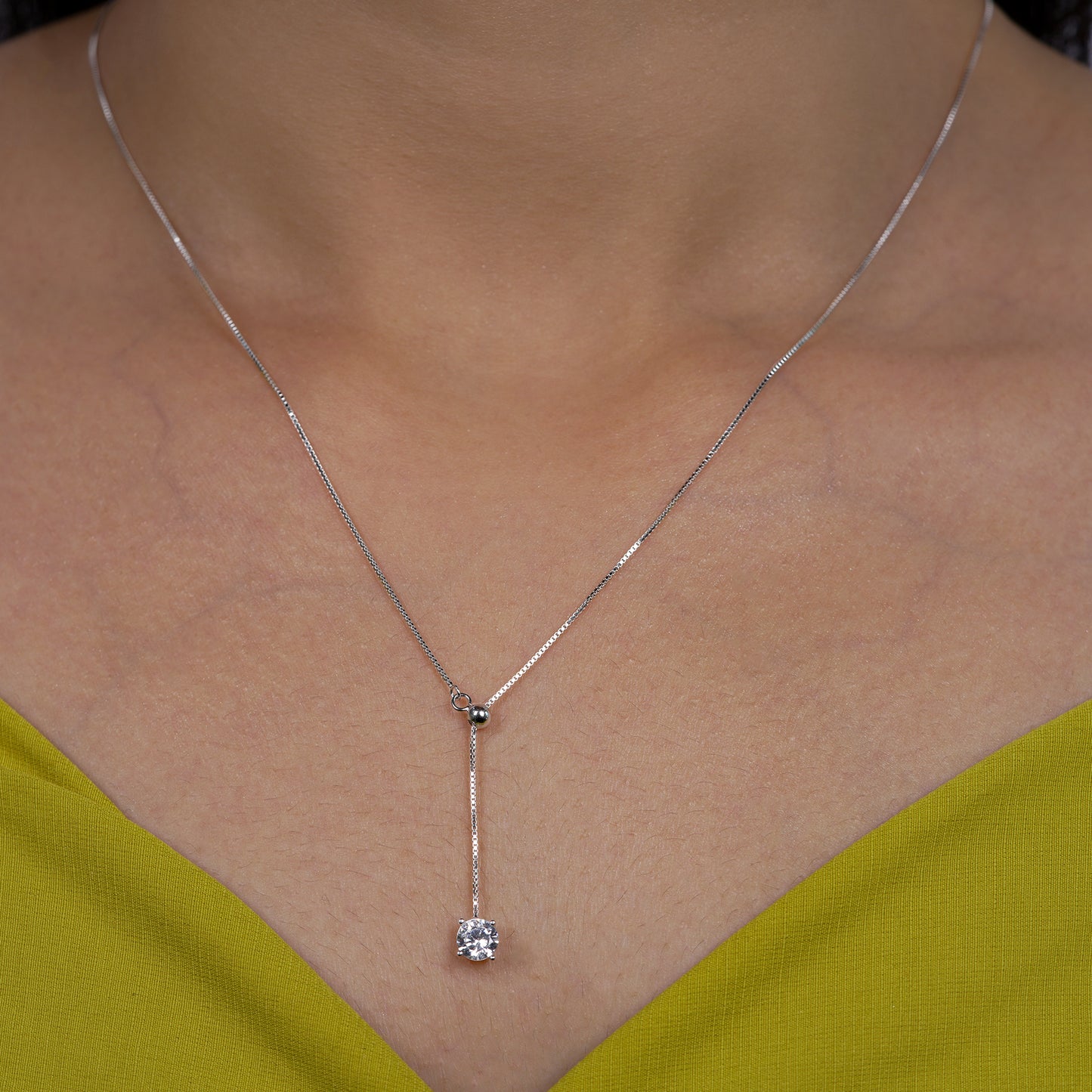 Crystal Drop Y-Necklace