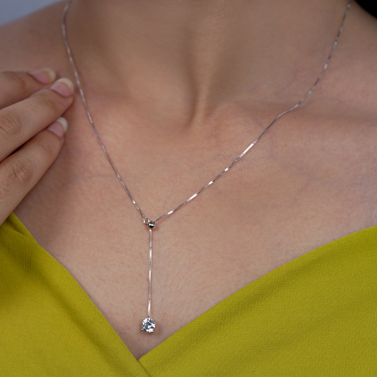Crystal Drop Y-Necklace