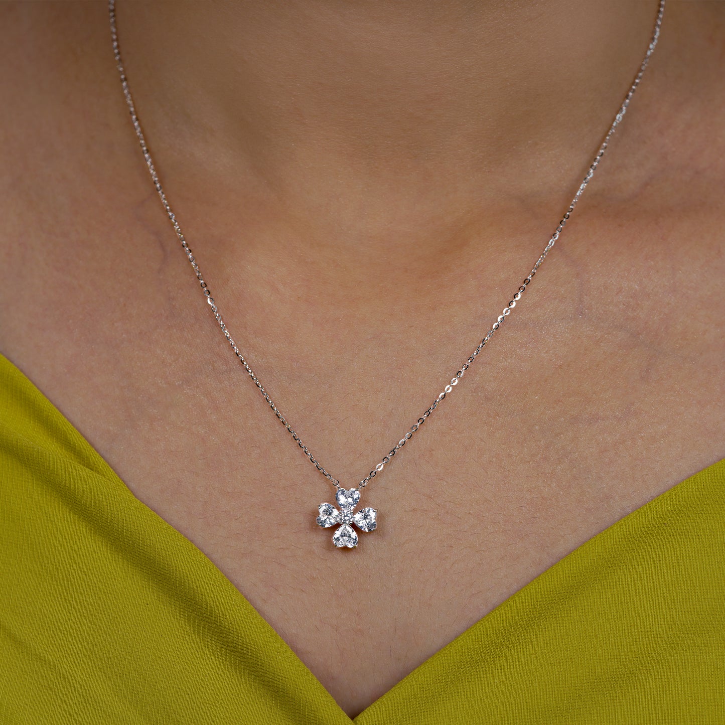 Blossom Radiance Crystal Pendant Necklace