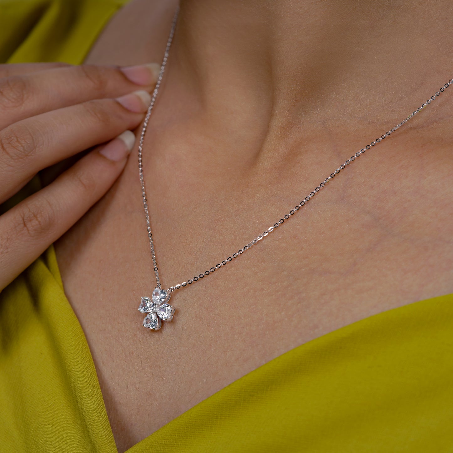 Blossom Radiance Crystal Pendant Necklace