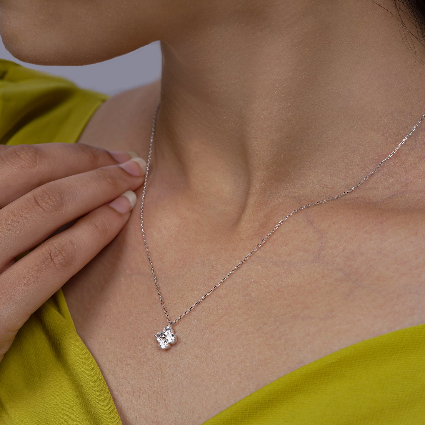 Twilight Spark Cluster Pendant Necklace