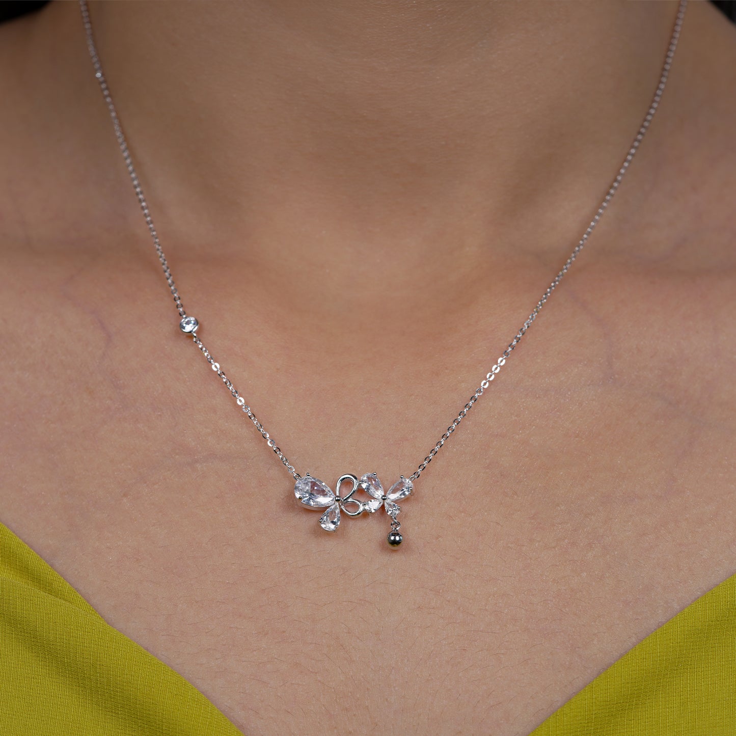 Butterfly Whisper Crystal Necklace