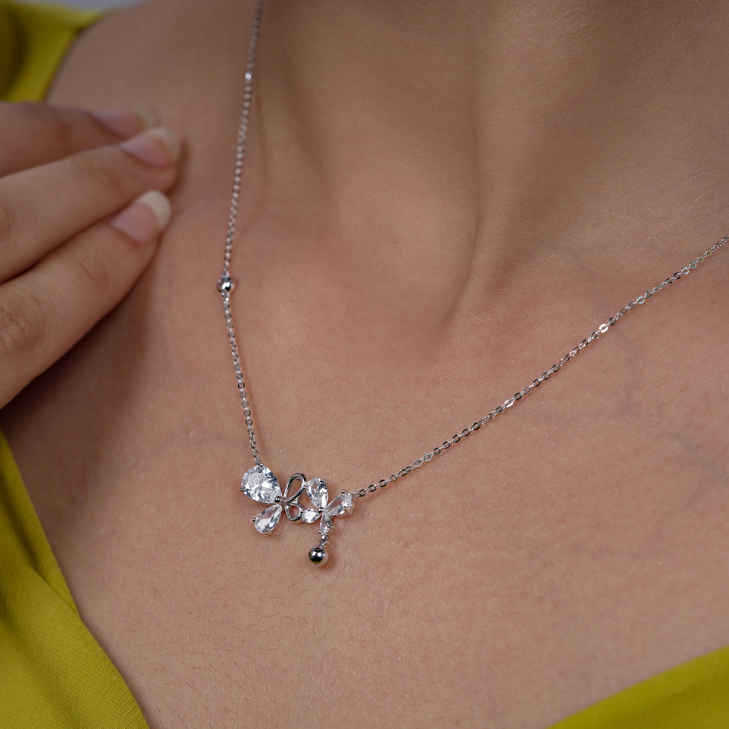 Butterfly Whisper Crystal Necklace
