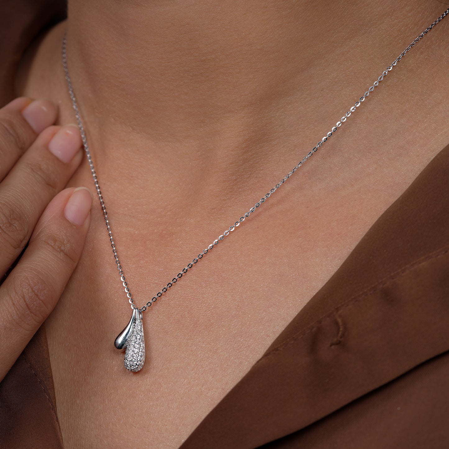 Twin Teardrop Elegance Necklace