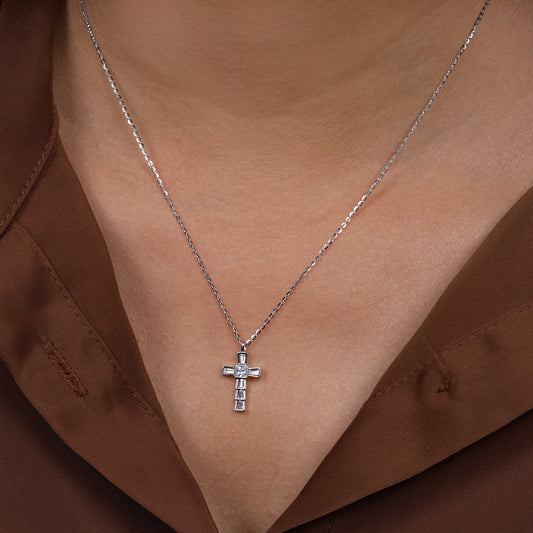 Divine Clarity Cross Necklace
