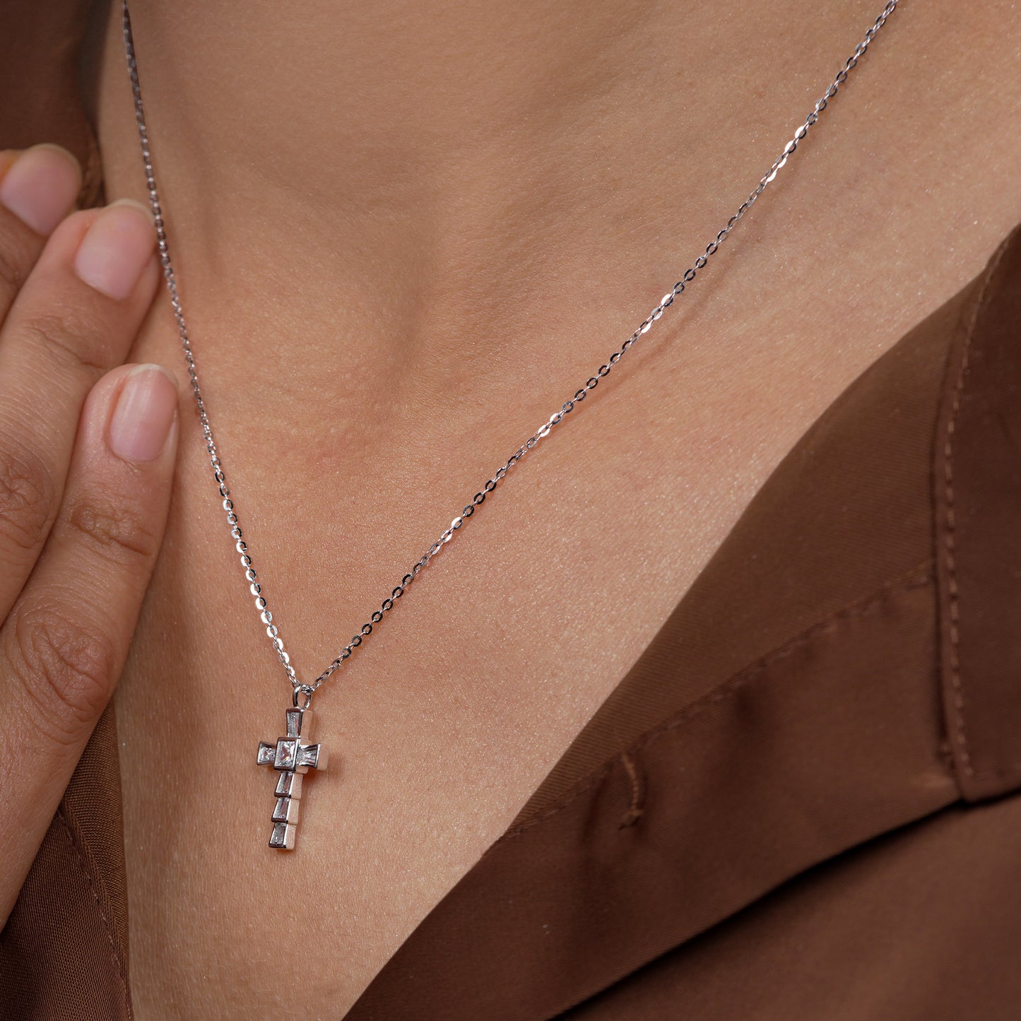 Divine Clarity Cross Necklace