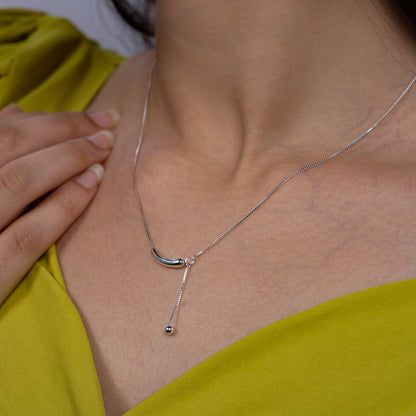 Serene Drop Bar Pendant Necklace