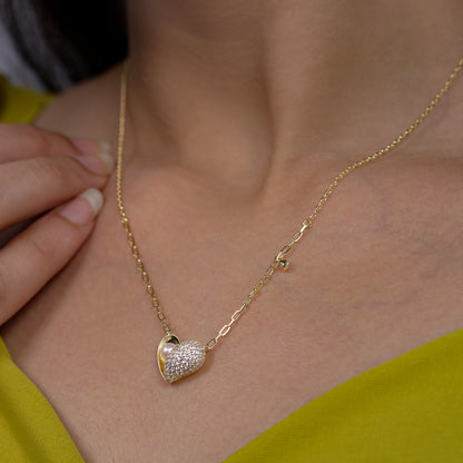 Embrace Heart Charm Necklace
