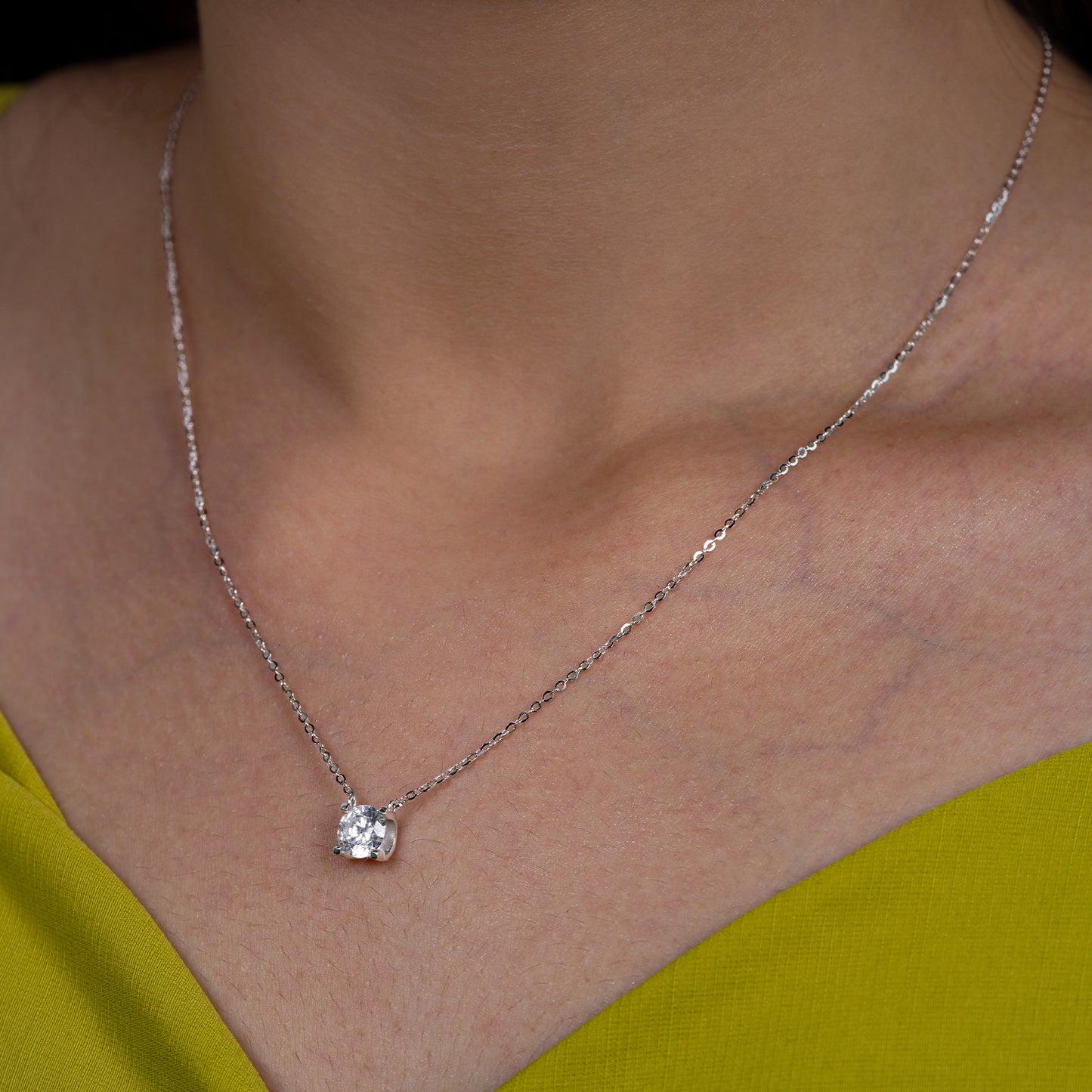 Luma Solitaire Pendant Necklace