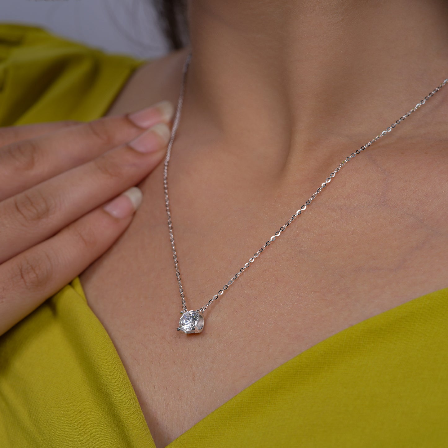 Luma Solitaire Pendant Necklace