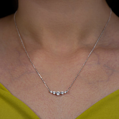 Celeste Curve Five-Stone Pendant Necklace