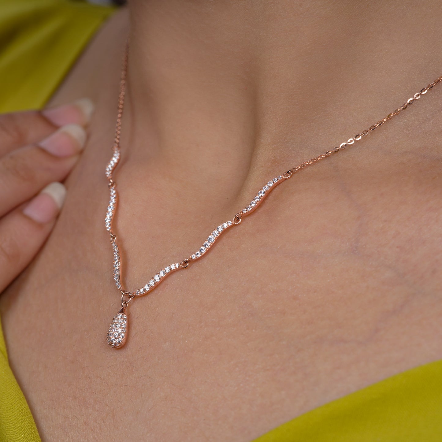 Glow Drop Elegance Necklace

