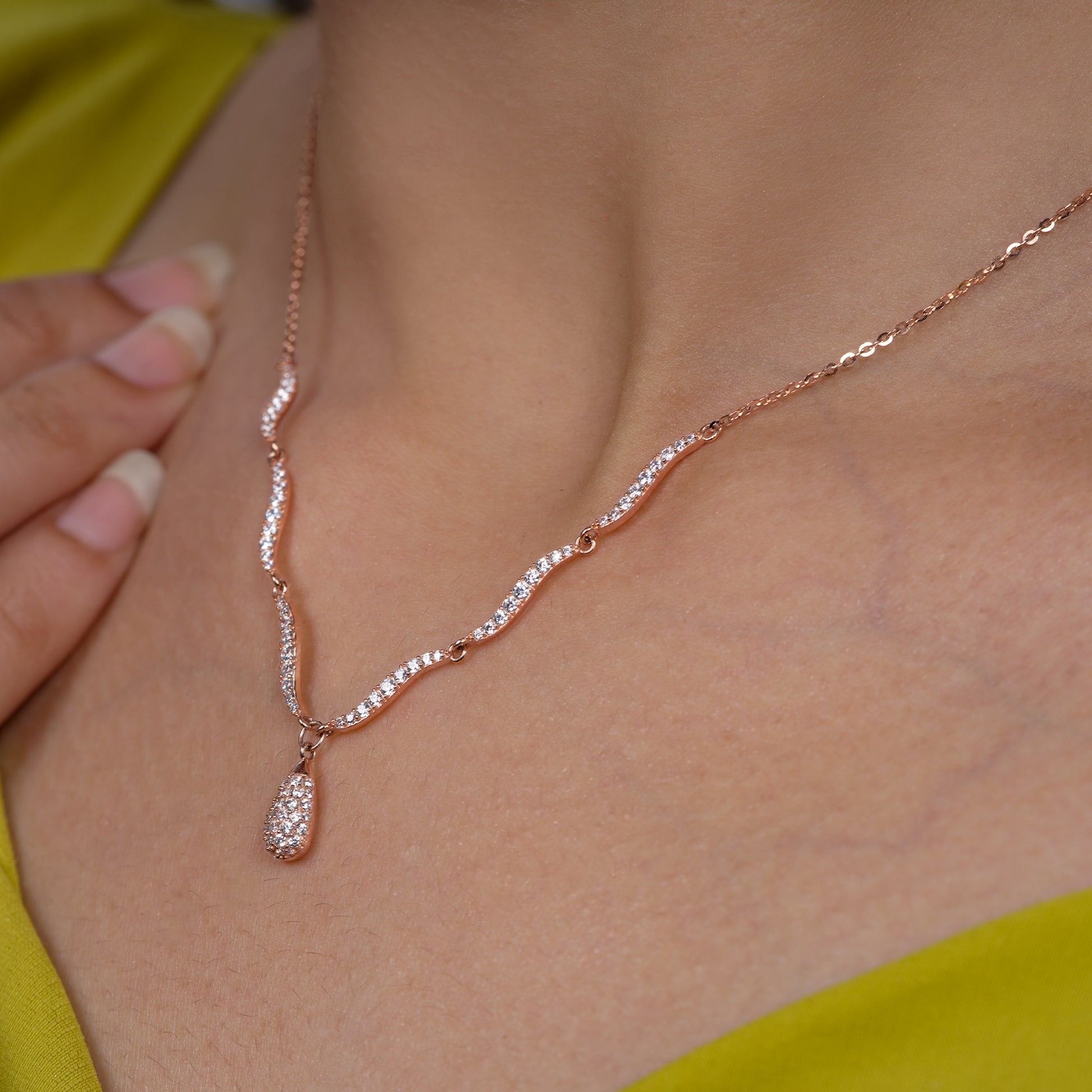 Glow Drop Elegance Necklace

