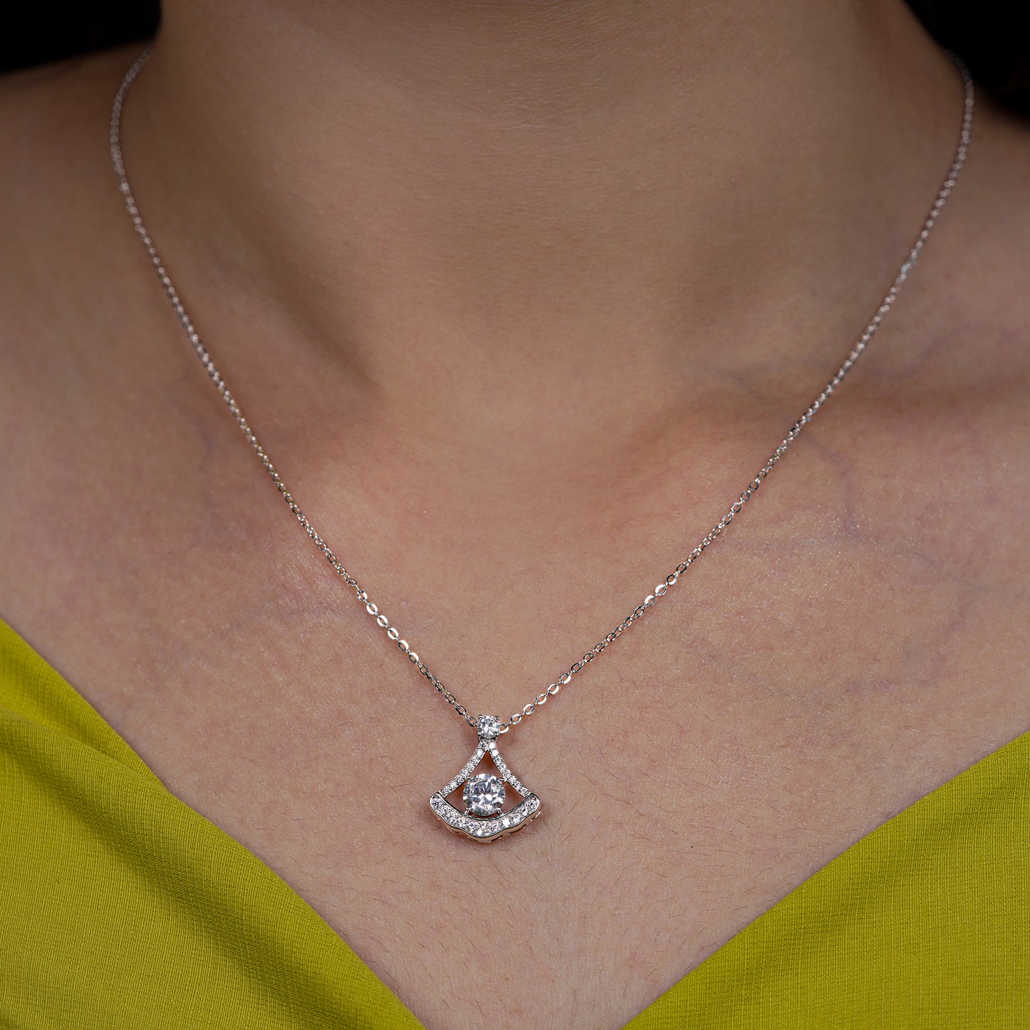 Radiant Harmony Teardrop Pendant Necklace