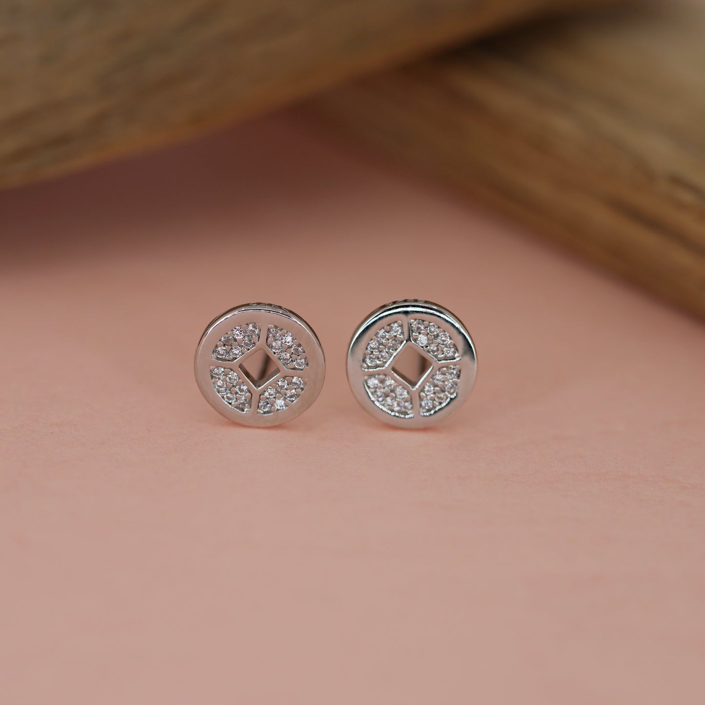 Halo Radiance Cushion-Cut Stud Earrings