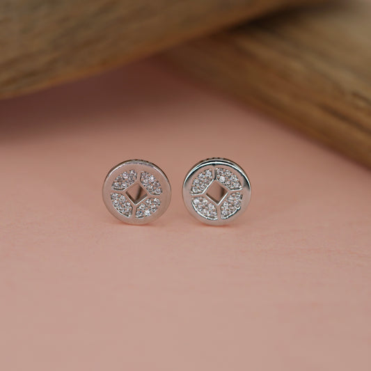Halo Radiance Cushion-Cut Stud Earrings
