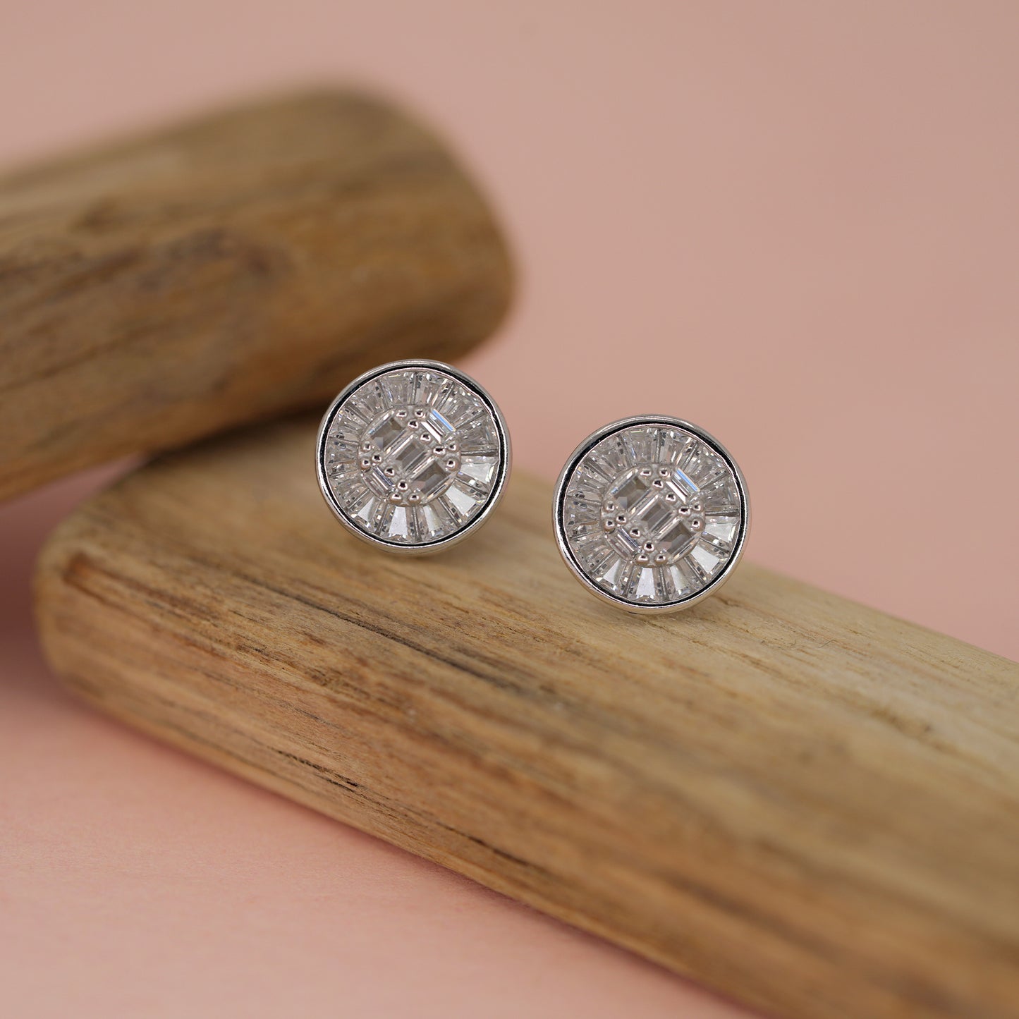 Lumiere Solitaire Radiant Stud Earrings