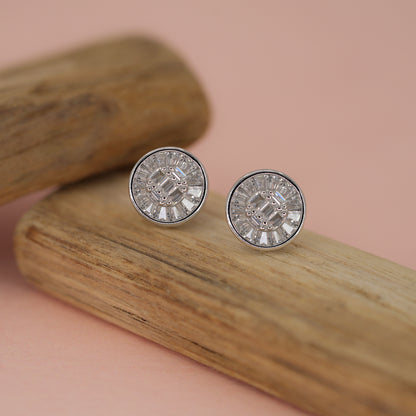 Lumiere Solitaire Radiant Stud Earrings