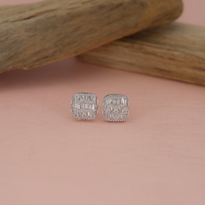 Radiant Grid Cushion-Cut Studs