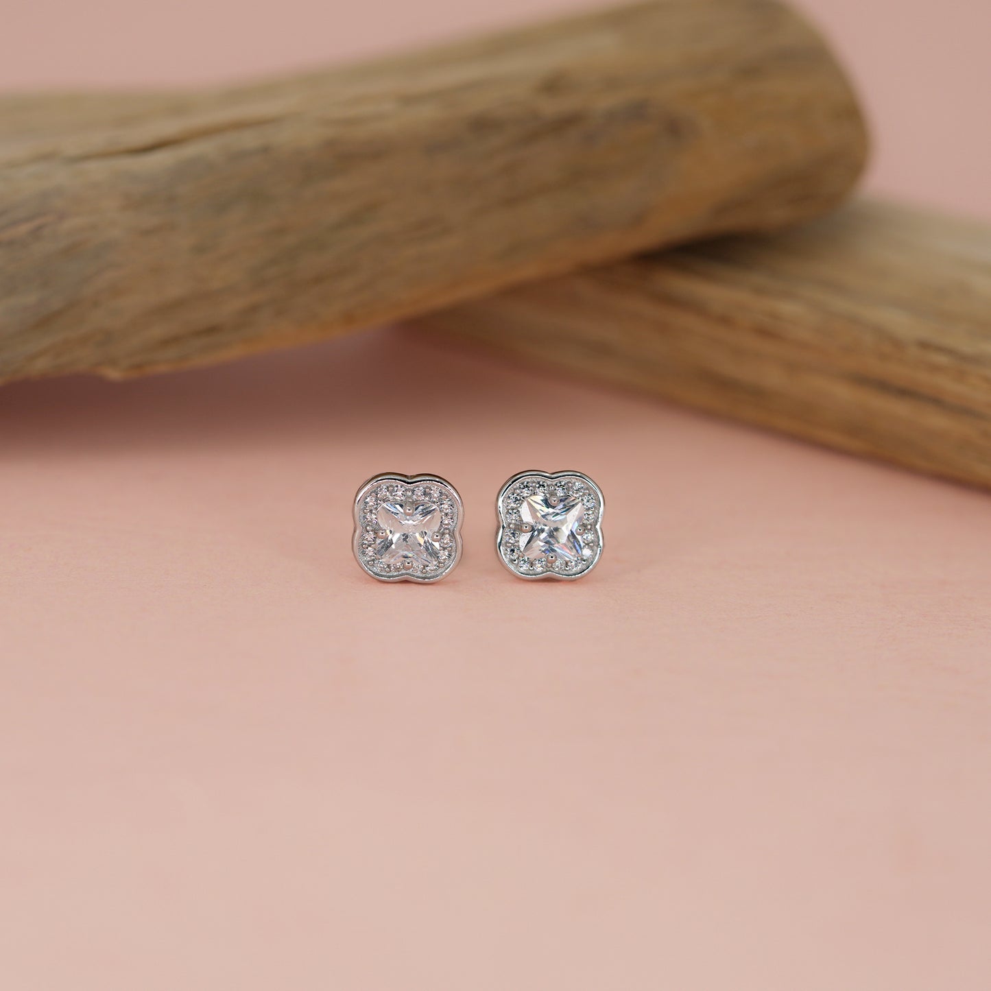 Glimmer Square Cluster Earrings