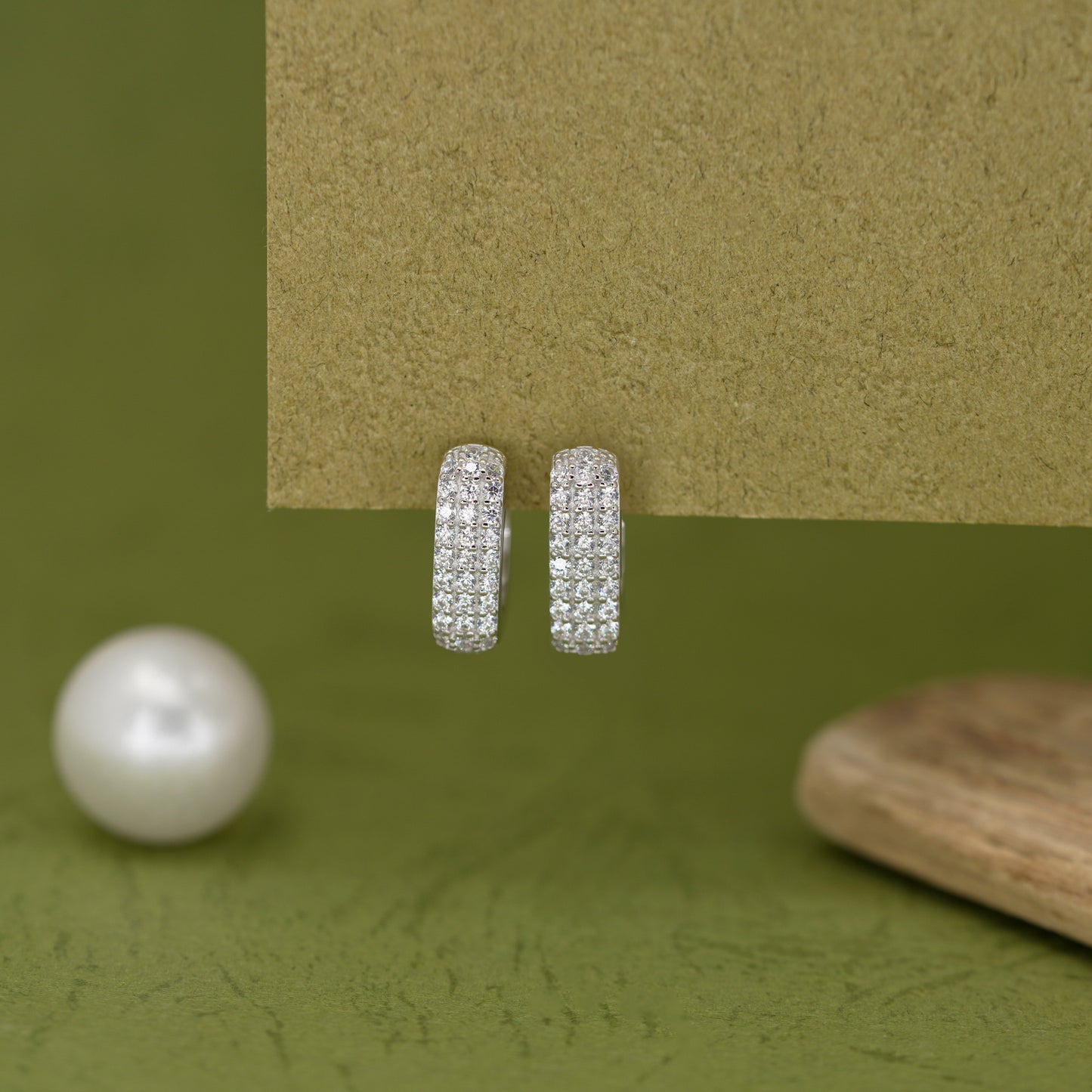 Eterna Sparkle Mini Hoops