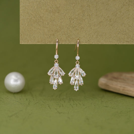 Celeste Sparkle 925 Silver Dangling Earrings

