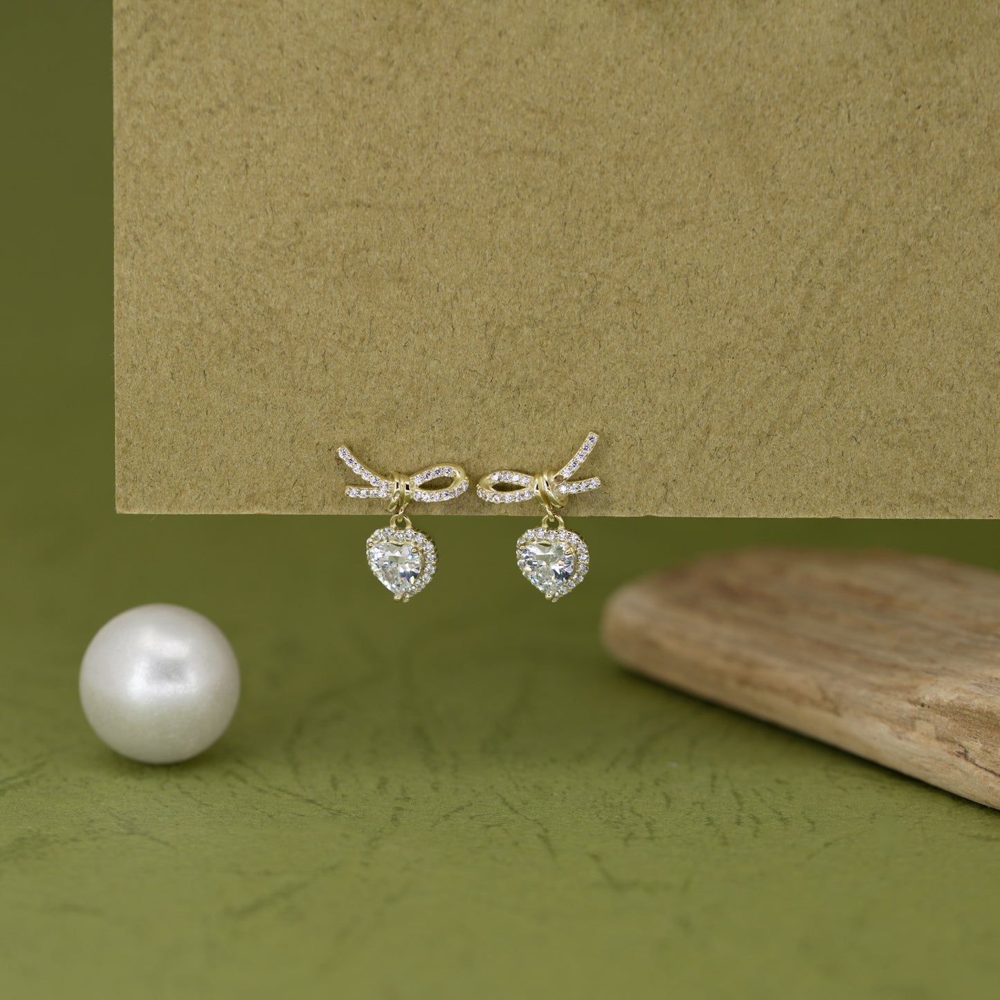 Celestia Bow-Topped Solitaire Earrings
