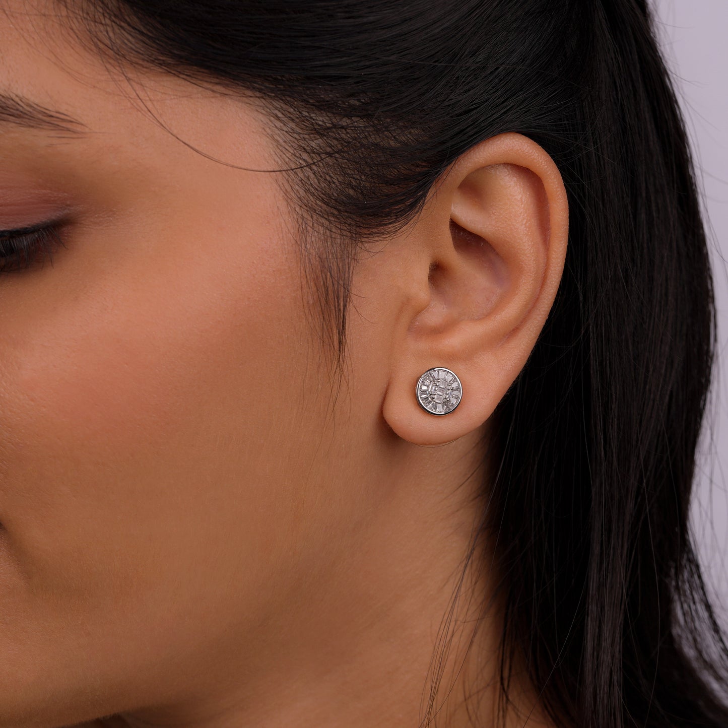 Lumiere Solitaire Radiant Stud Earrings