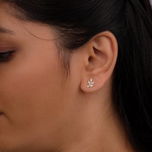 Crystal Bloom Elegance Stud Earrings