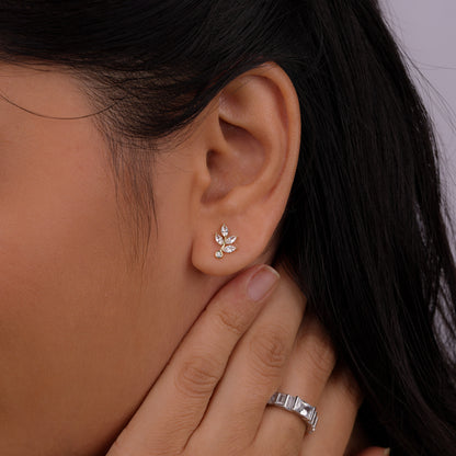Crystal Bloom Elegance Stud Earrings