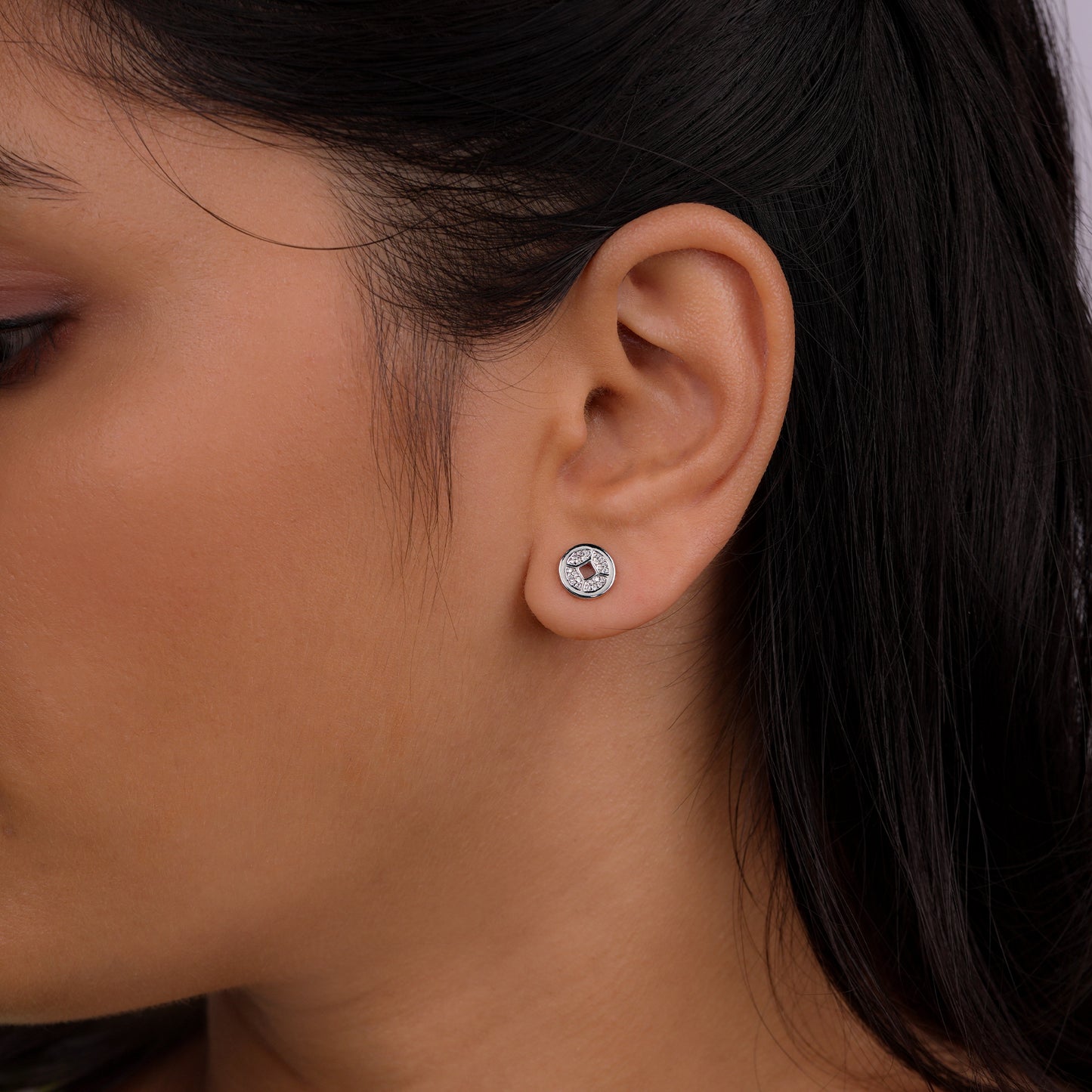 Halo Radiance Cushion-Cut Stud Earrings