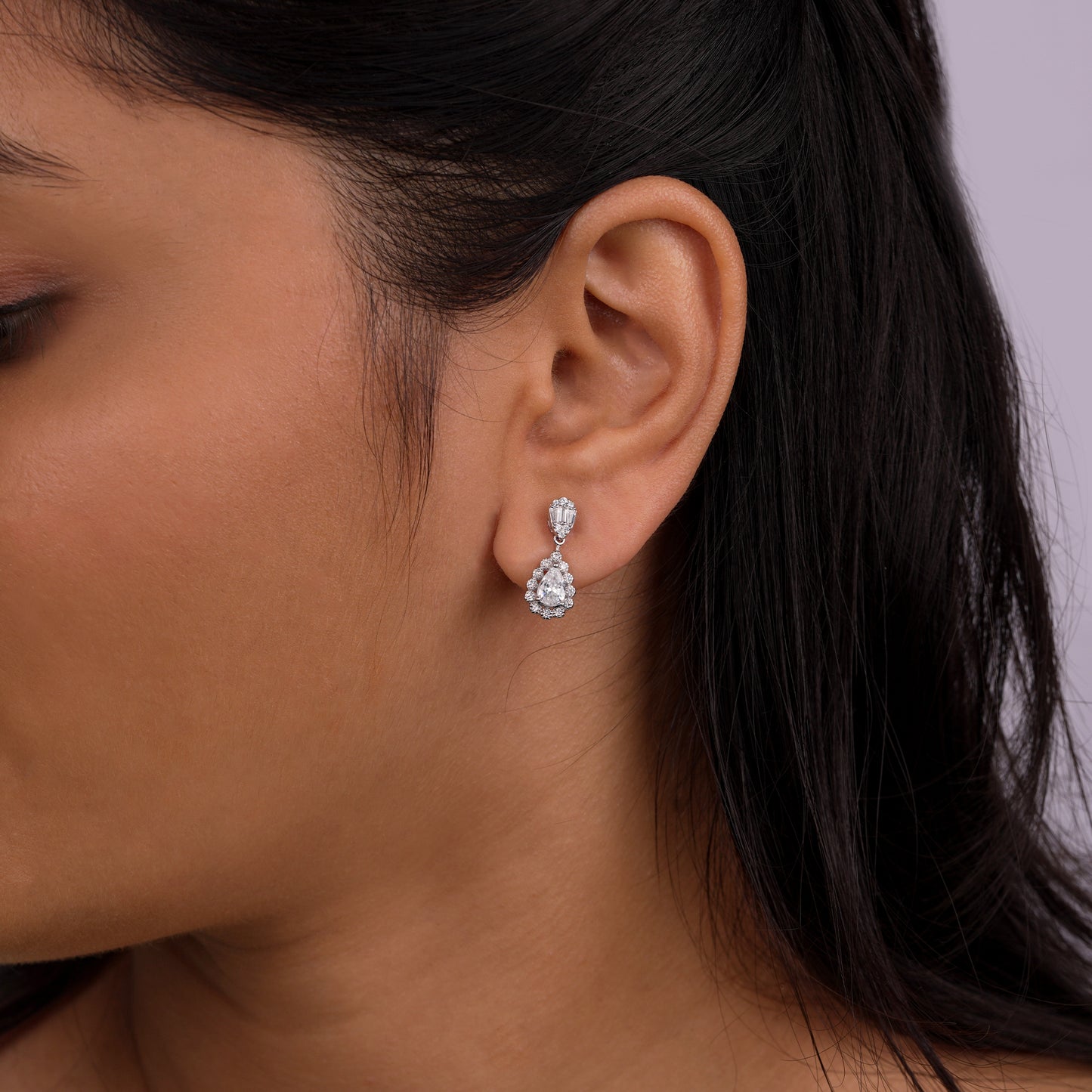 Royal Radiance Teardrop Dangler Earrings