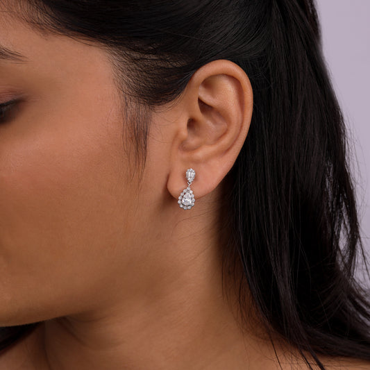 Royal Radiance Teardrop Dangler Earrings
