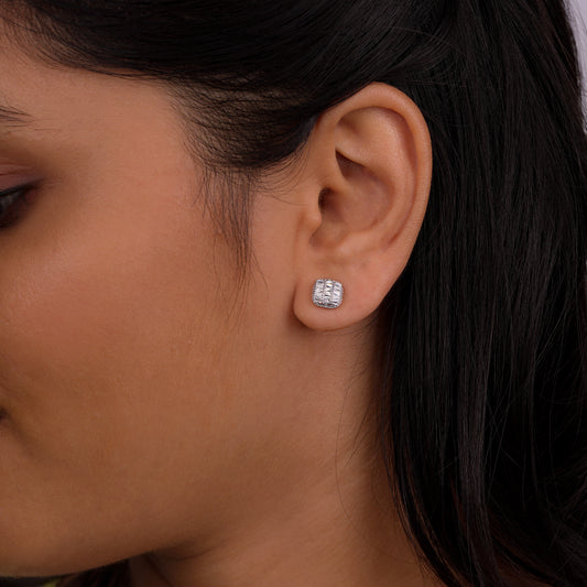 Radiant Grid Cushion-Cut Studs