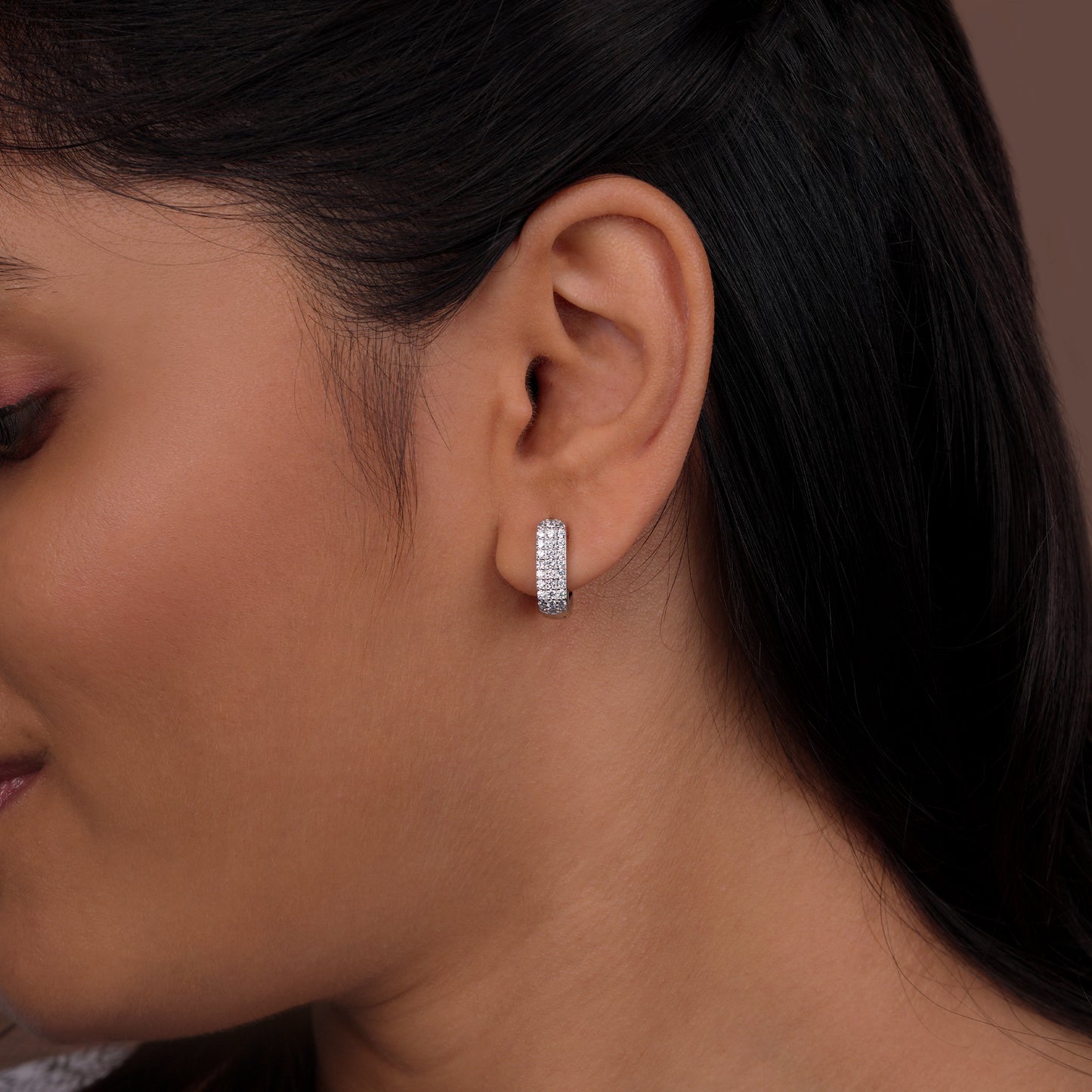 Eterna Sparkle Mini Hoops