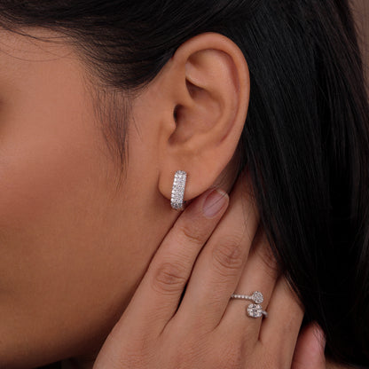 Eterna Sparkle Mini Hoops