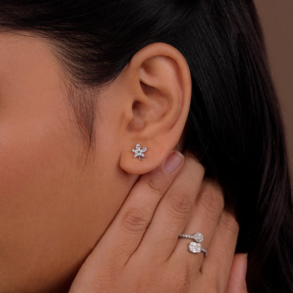 Serene Bloom Diamond Studs