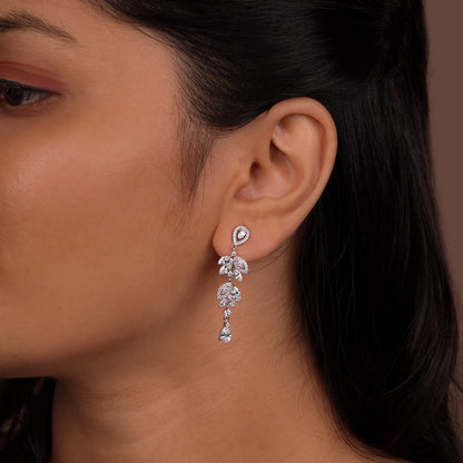 Crystal Cascade Drop Earrings