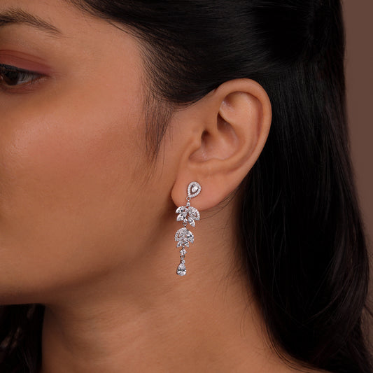 Crystal Cascade Drop Earrings