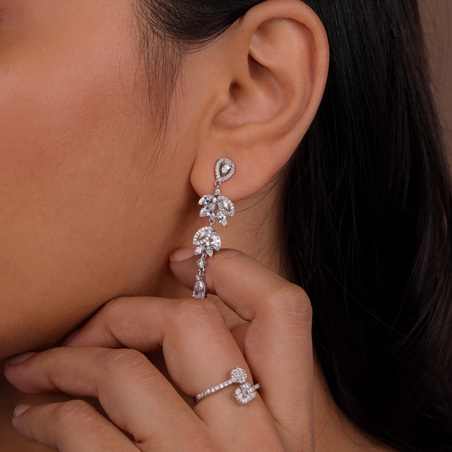 Crystal Cascade Drop Earrings