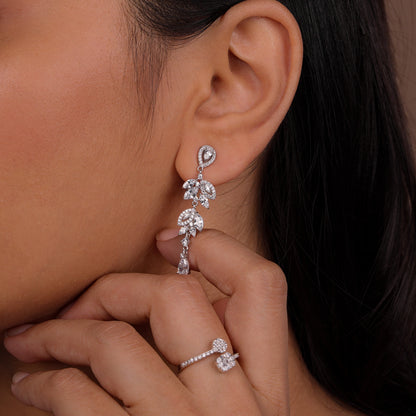 Crystal Cascade Drop Earrings