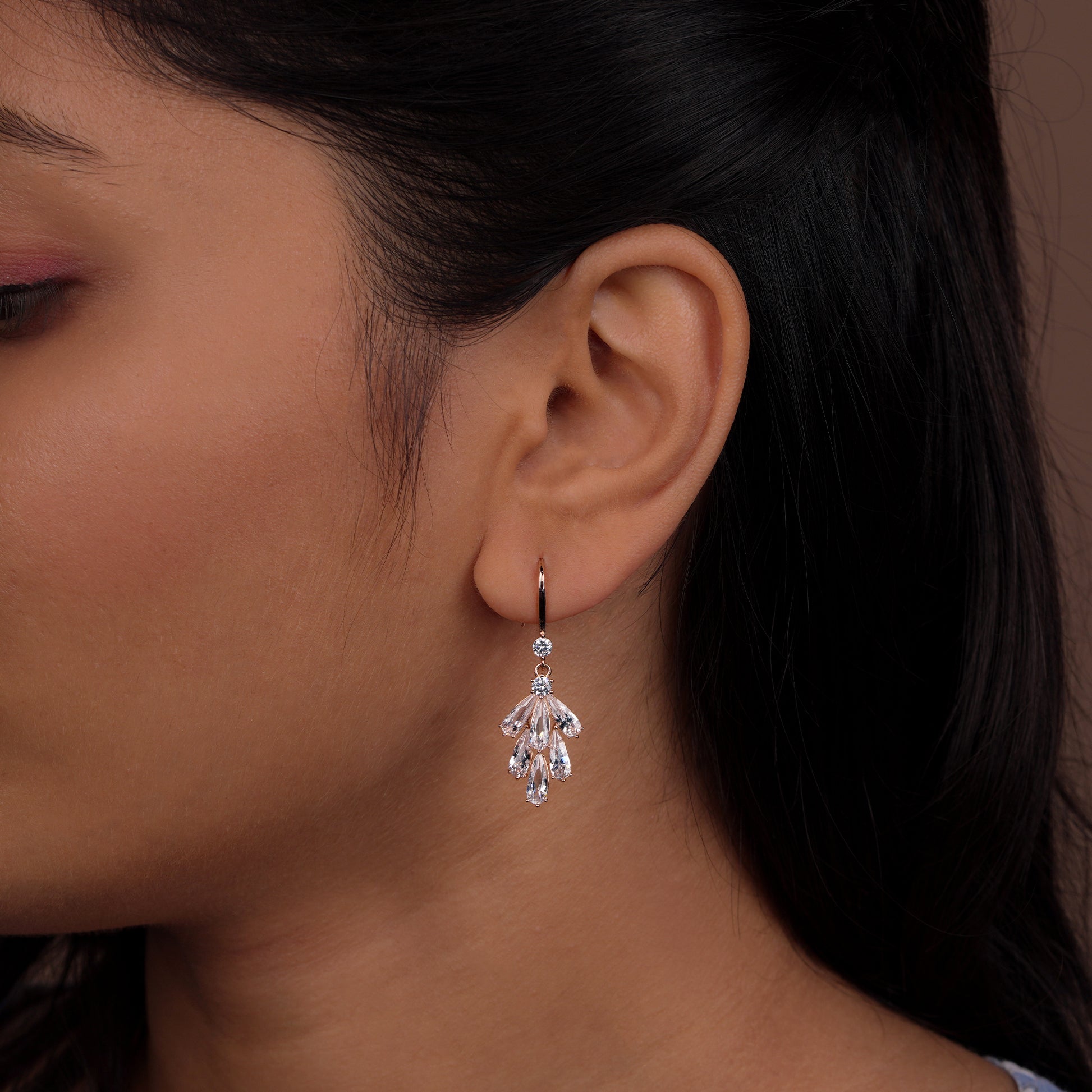 Celeste Sparkle 925 Silver Dangling Earrings Online