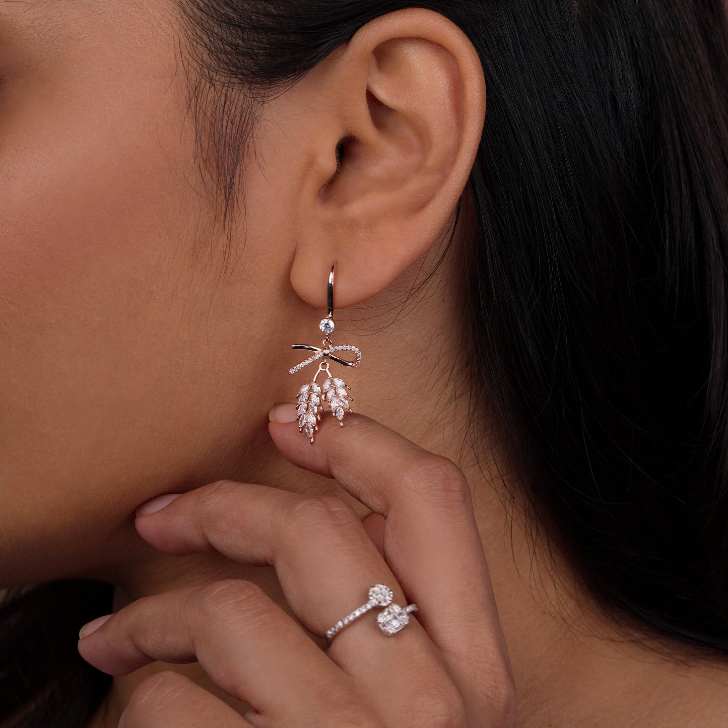 Crystal Vine Drop Earrings