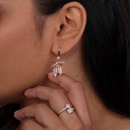 Crystal Vine Drop Earrings
