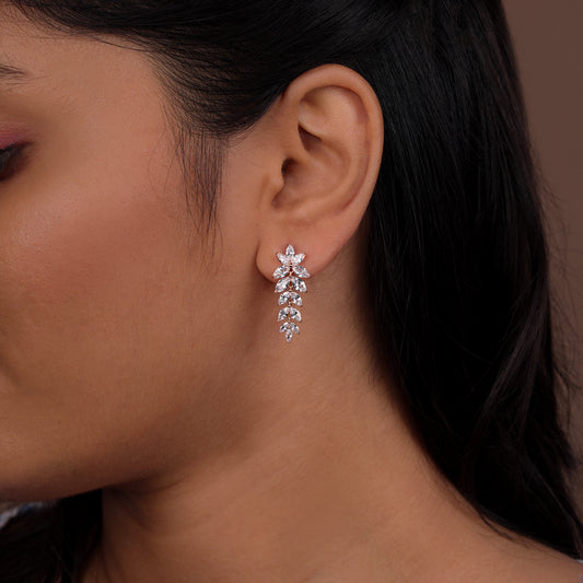 Frost Bloom Marquise Earrings