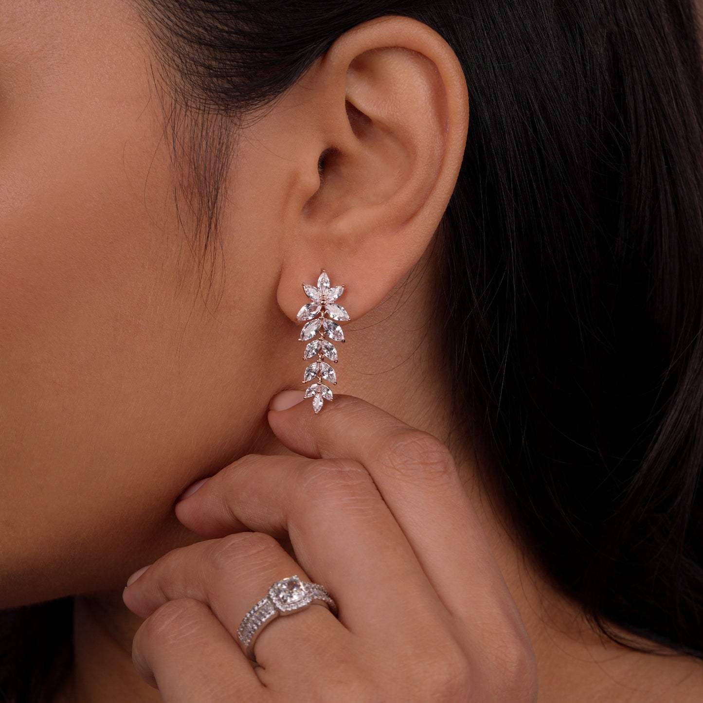 Frost Bloom Marquise Earrings